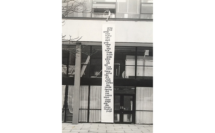 Concrete poetry at Chelsea School of Art